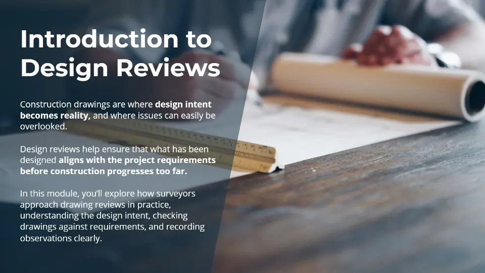 Introduction to design reviews module screen