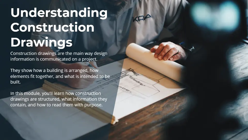 Understanding construction drawings module screen