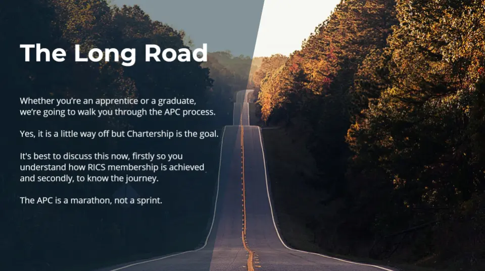 The APC: your path to chartership module screen